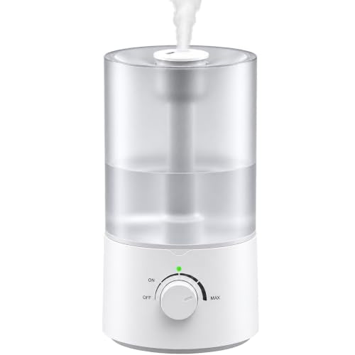 White 4L Ultrasonic Bedroom Humidifier with Essential Oil Tray & Quiet Operation