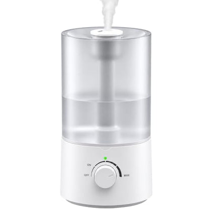 White 4L Ultrasonic Bedroom Humidifier with Essential Oil Tray & Quiet Operation