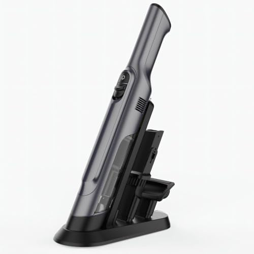 PROMOMO Cordless Handheld Vacuum Cleaner with 2x Suction, Dust Cup, Charging Dock - Stardust Silver