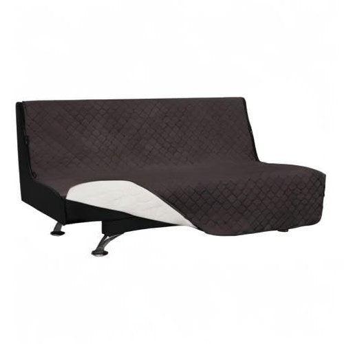 Easy-Going Futon Sofa Slipcover Reversible Sofa Cover Armless Cover Furniture Protector Couch Cover Water Resistant Pets, Kids, Children, Dog, Cat Chocolate/Ivory