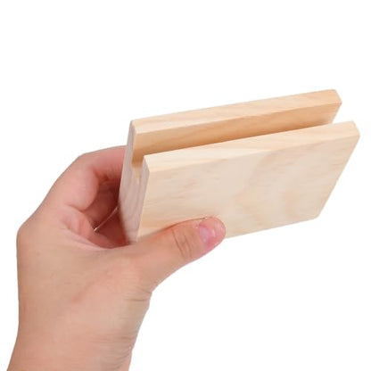 Wooden Furniture Risers 4 Pack - 5cm Lift Blocks for Tables & Sofas