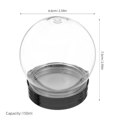 Small Clear Glass Snow Globe Craft Supplies - 2.66 Inch Holiday Decoration