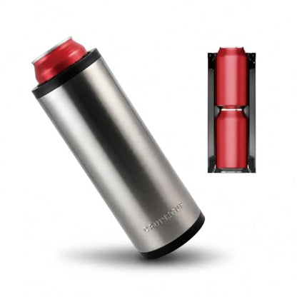 Double Wall Vacuum Insulated Can Cooler - Holds 2 Standard 12 oz Cans, Keeps Drinks Cold