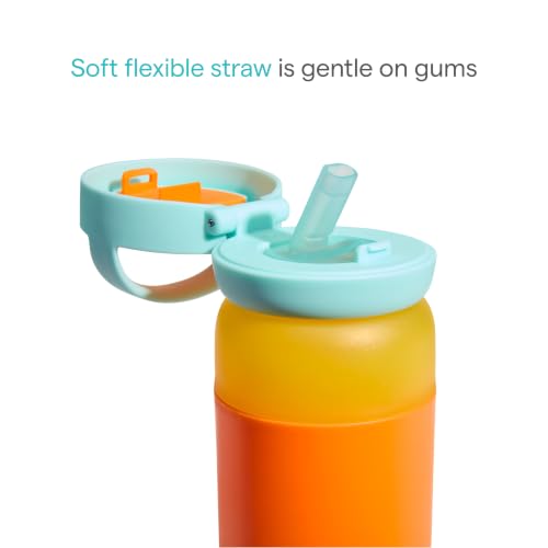 Toddler Insulated Water Bottle with Straw - Blue, 12oz, Stay Cool