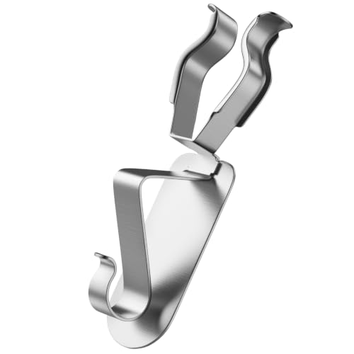 50 Metal Christmas Light Clips Silver for Roof, Gutter, Shingle, C9 Bulbs