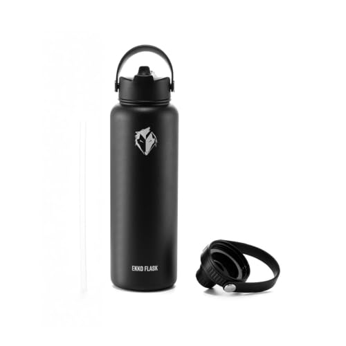 Ekkovision Insulated Water Bottle - 32 Oz Stainless Steel Black