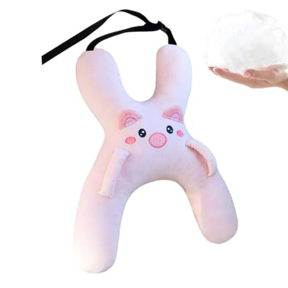 Washable Kids Car Travel Pillow - Soft Plush H-Shaped Neck Support - Variation A