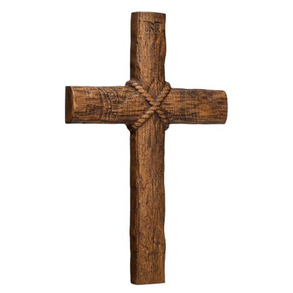 9.84in Rustic Wooden Cross Wall Decor Handmade Religious Gift