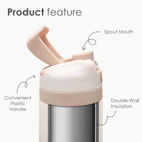 24oz Stainless Steel Horseshoe Water Bottle with Push-Button Lid - Durable & Insulated