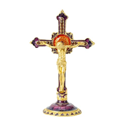 Standing Crucifix Jesus Christ Tabletop Cross Statue Catholic Religious Decor