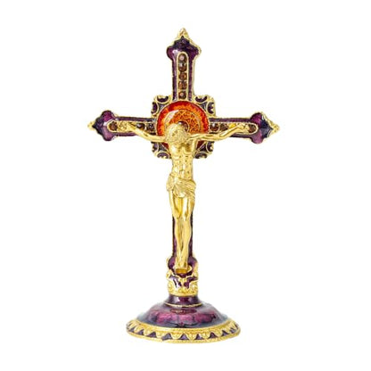 Standing Crucifix Jesus Christ Tabletop Cross Statue Catholic Religious Decor