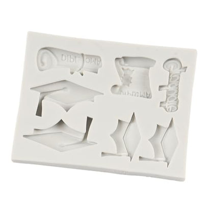 Graduation Cap and Diploma Silicone Mold Set - Style B
