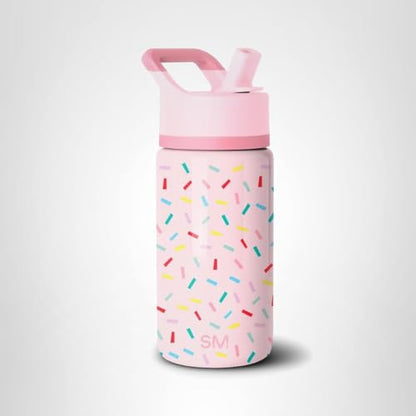 Simple Modern Kids Summit Water Bottle with Straw Lid | 14oz Stainless Steel Cup Insulated Tumbler for Toddlers, School | Confetti
