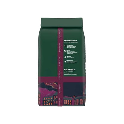 Starbucks Ground Coffee, Dark Roast Hot or Iced Coffee, French Roast, Six 12 oz Bags