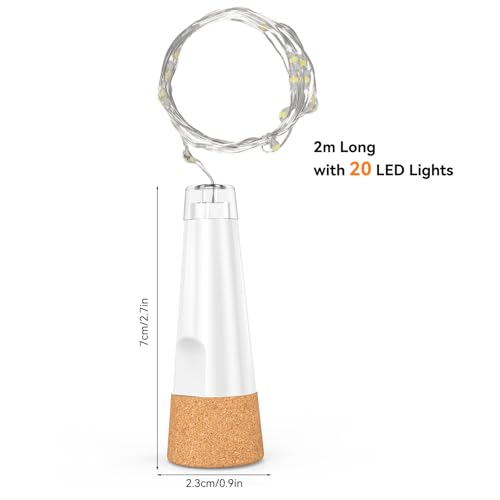 USB Rechargeable Wine Bottle String Lights - Warm/1 Pack
