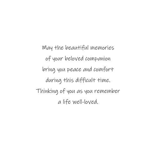Pet Loss Sympathy Card for Dogs & Cats - Memorial & Bereavement Gift