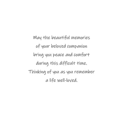 Pet Loss Sympathy Card for Dogs & Cats - Memorial & Bereavement Gift