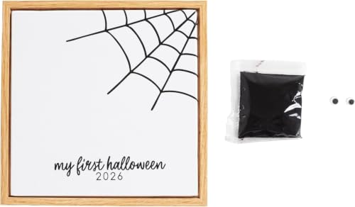Baby Handprint Canvas Halloween Spider Keepsake - My First Halloween 2026