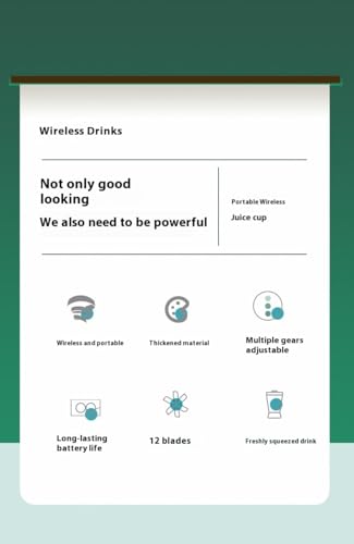 Portable juicer, small rechargeable juicer, multifunctional juicer cup, household crushed ice juicer cup, USB charging (White01,7.4V high-end juicing cup 12 knives)