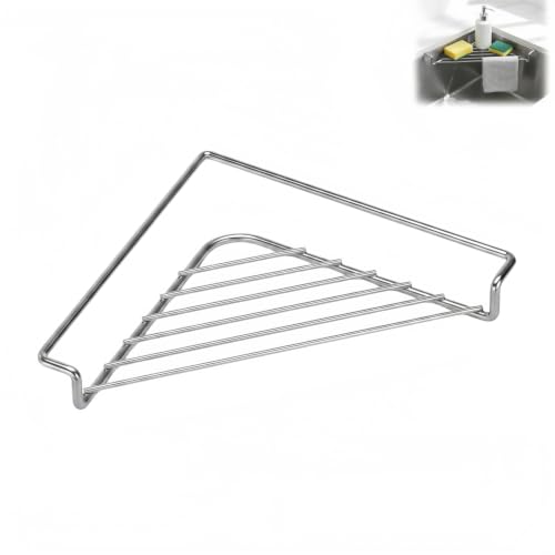 Corner Sink Drying Rack - Triangle Stainless Steel Sink Shelf - 1 Pack