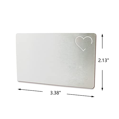 Anniversary Card for Him Dad Wallet Insert - Romantic Engraved Metal Gift - Dad3