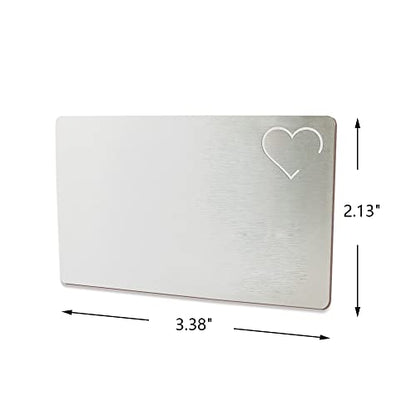 Anniversary Card for Him Dad Wallet Insert - Romantic Engraved Metal Gift - Dad3