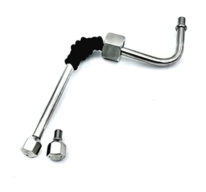 MacMaxe Stainless Steel Steam Wand Upgrade with Additional 3 Hole Tip Nozzle for Rancilio Silvia (V1/V2) Espresso Machine (Steam Wand with Nuzzle)