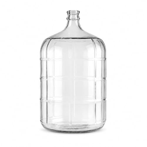 5 Gallon Clear Glass Fermentation Carboy with Cork Finish - Italian Made