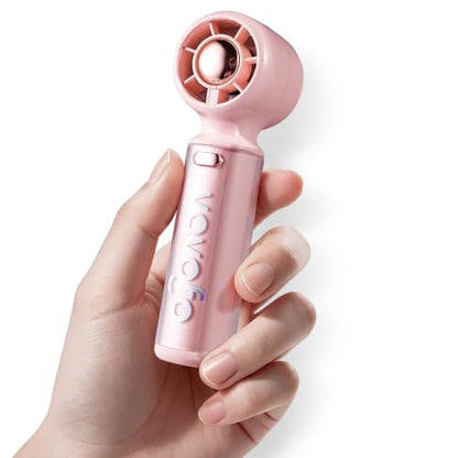 Mini Handheld Fan Pink 2000mAh USB Rechargeable 3-Speed Personal Cooling Fan for Outdoor Travel & Makeup - Light & Compact