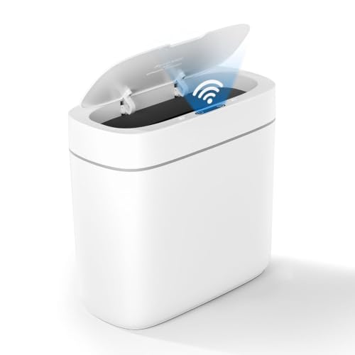 Automatic Bathroom Trash Can with Lid and Motion Sensor 3.2 Gallon
