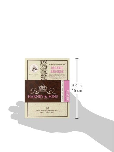 Harney & Sons Fine Teas Organic Bangkok - 20 Wrapped Sachets, 1.6 Ounce