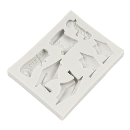 Graduation Cap and Diploma Silicone Mold Set - Style B