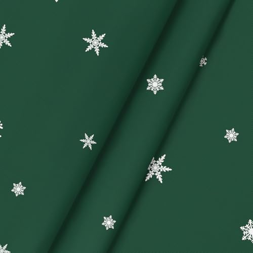 Christmas Round Tablecloth 70 x 70 Inch Floral Leaf Green - Holiday Decor