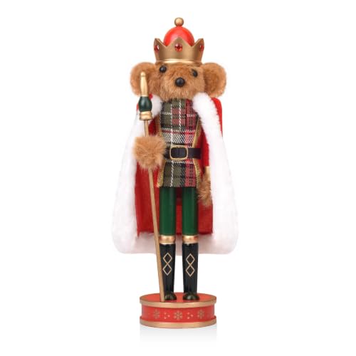 Hand-Painted Wooden Nutcracker King Christmas Decor - Regal Festive Figure