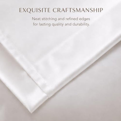 Elephant Grey Twin Size Mulberry Silk Flat Sheet - Breathable & Soft Bedding