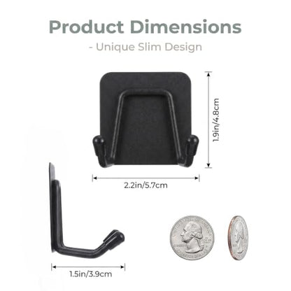 Self-Adhesive Stainless Steel Wall Hooks 3-Pack Heavy Duty Organizer