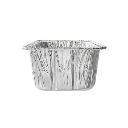 Restaurantware Pastry Tek 8.5 x 4.3 Inch Bread Pans 25 Oven-Ready Foil Pans - 2 LB Freezable Silver Aluminum Disposable Baking Pans Stackable For Meatloafs Banana Breads Or Pound Cakes