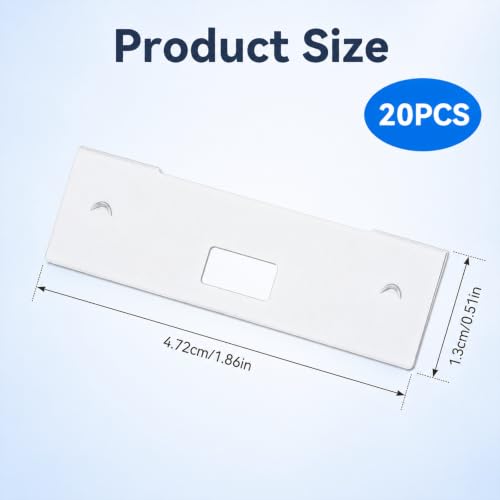 Vertical Blind Repair Clips Kit - 20 White Metal Slats Replacement Parts