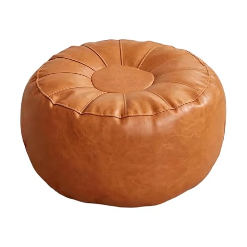 Unstuffed Pumpkin Shape Footrest Cover - Orange Cushion for Living Room