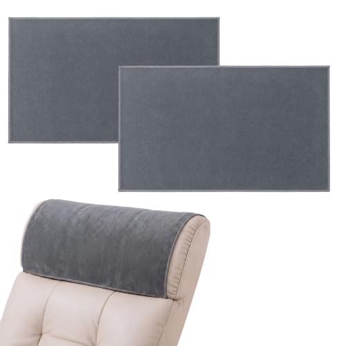 Velvet Recliner Headrest Cover Non-Slip Protector 2 Pack
