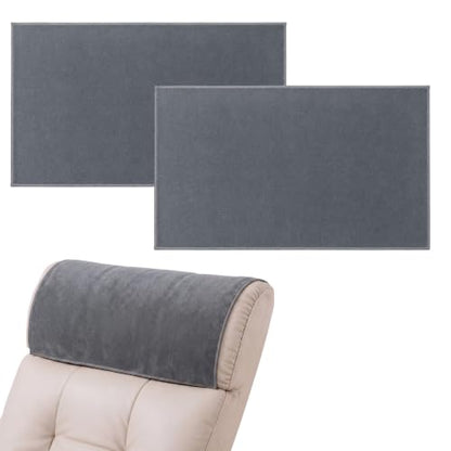 Velvet Recliner Headrest Cover Non-Slip Protector 2 Pack
