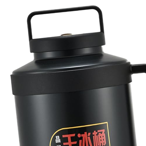 6L Insulated Dry Ice Storage Bucket with Handle - Portable Stainless Steel Container
