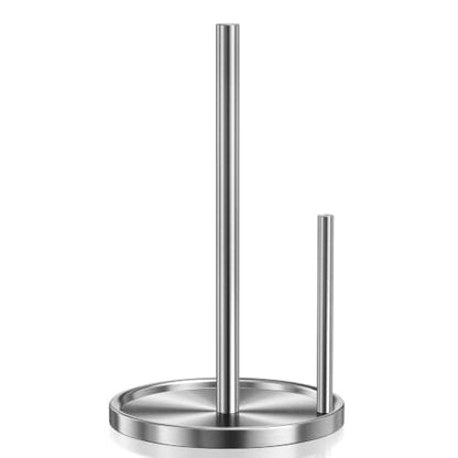 Stainless Steel Paper Towel Holder with Weighted Base - Brushed Silver