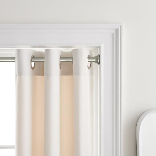 Adjustable Silver Curtain Tension Rod 30-52 Inches for Windows & Doors
