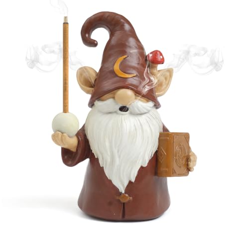 Gnome Incense Holder Cone Burner with Smoke Effect - Whimsical Decor Gift