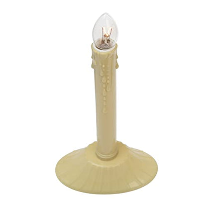 9.5-Inch Ivory Candolier Christmas Candle Lamp 2 Pack - Indoor Holiday Decor
