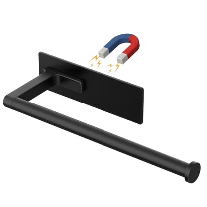 Magnetic Paper Towel Holder for Fridge, Toolbox & Grill - Matte Black