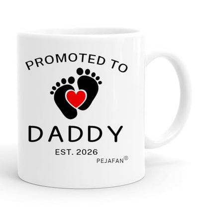 Promoted to Parents 2026 Mom & Dad Coffee Mug Set - First Time Gift, Mom Dad Variation 2026