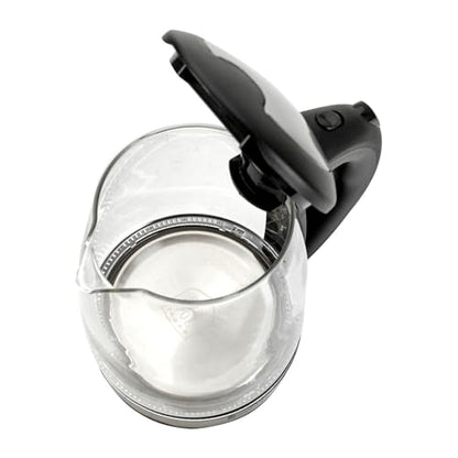 Electric Glass Kettle 1.8L 1200W Fast Boiling with LED Lights, Auto Shut-Off