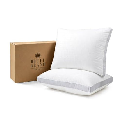Hotel Grand King Size Medium Soft Bed Pillow Set of 2 - Luxury Hotel Comfort